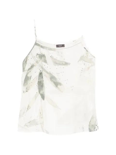leaf-print top by PESERICO