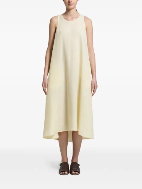 linen sleeveless midi dress by PESERICO