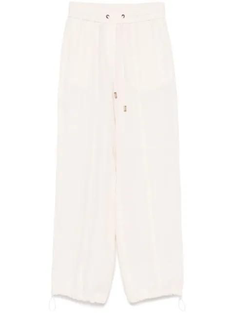 linen straight-leg trousers by PESERICO
