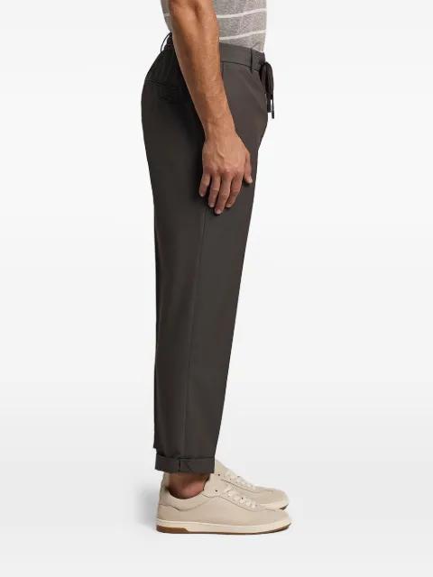linen straight-leg trousers by PESERICO