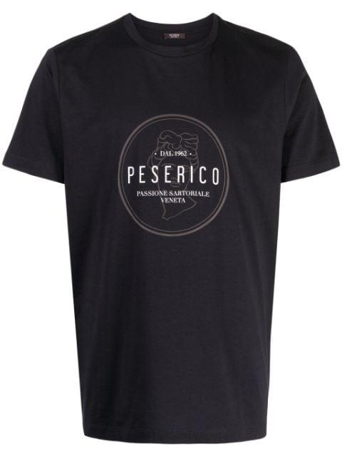 logo-print cotton T-shirt by PESERICO