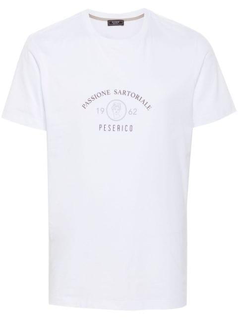 logo-print cotton T-shirt by PESERICO