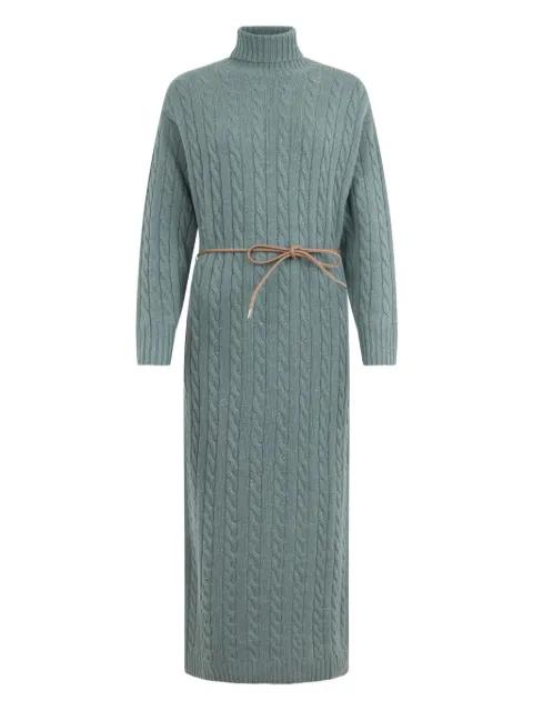 long-sleeve turtleneck midi dress by PESERICO