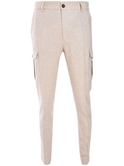 mélange cargo trousers by PESERICO