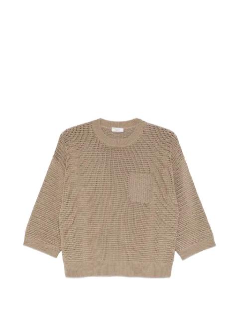 metallic-detail sweater by PESERICO