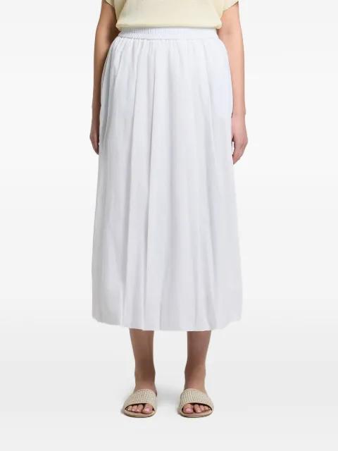 midi elasticated-waistband pleated skirt by PESERICO