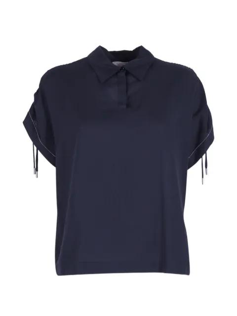 monili-chain drawstring-cuff blouse by PESERICO