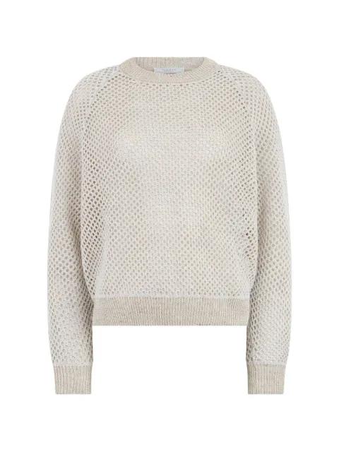 open-knit raglan-sleeve sweater by PESERICO