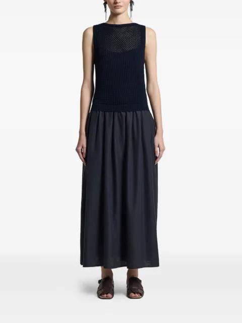 open-knit sleeveless maxi dress by PESERICO