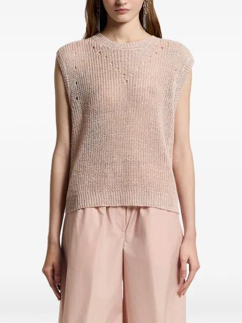 open knit vest by PESERICO