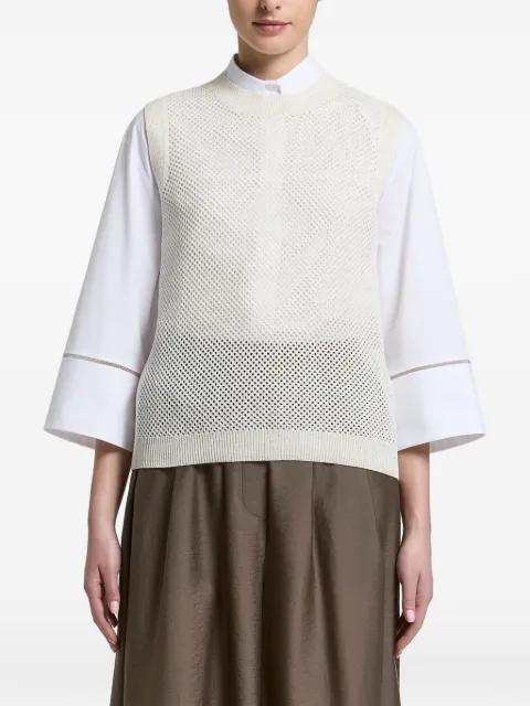 open-knit vest by PESERICO