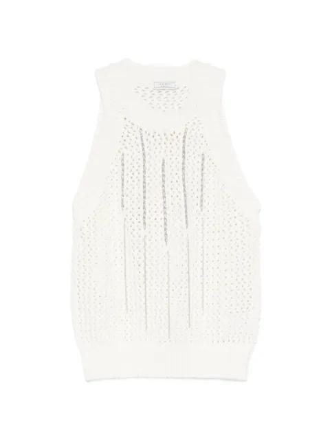 open-knit vest by PESERICO