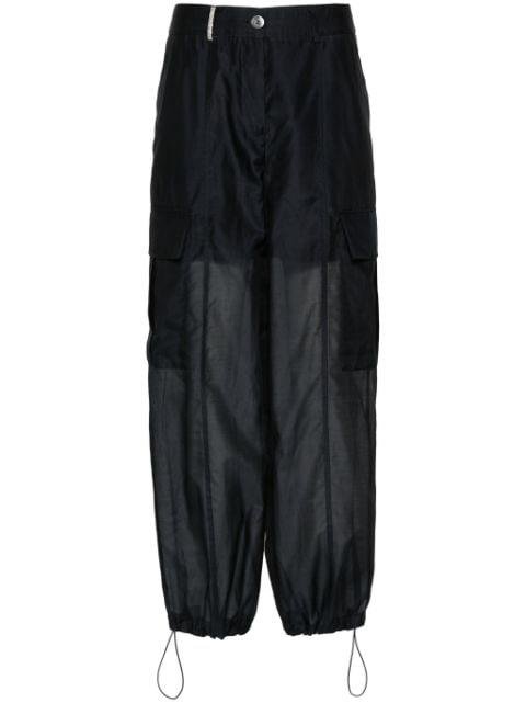 organza cargo trousers by PESERICO