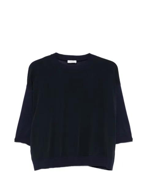 panelled knitted top by PESERICO
