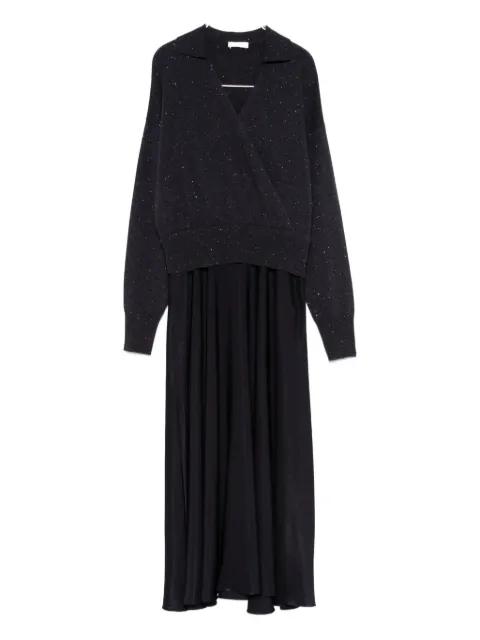 panelled midi dress by PESERICO
