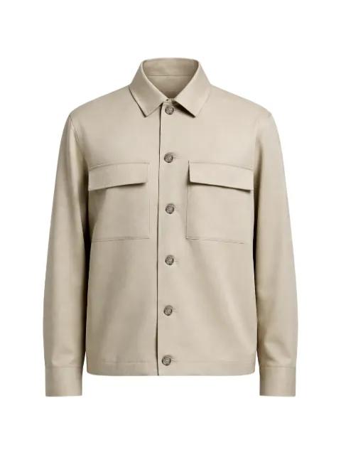 patch-pocket overshirt by PESERICO