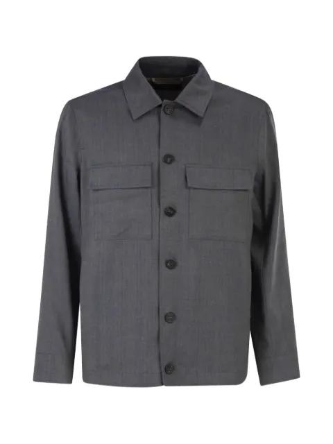 patch-pocket shirt jacket by PESERICO