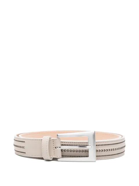 perforated calfskin belt by PESERICO