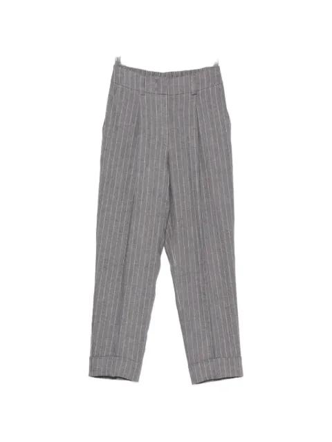pinstripe-pattern pleated trousers by PESERICO