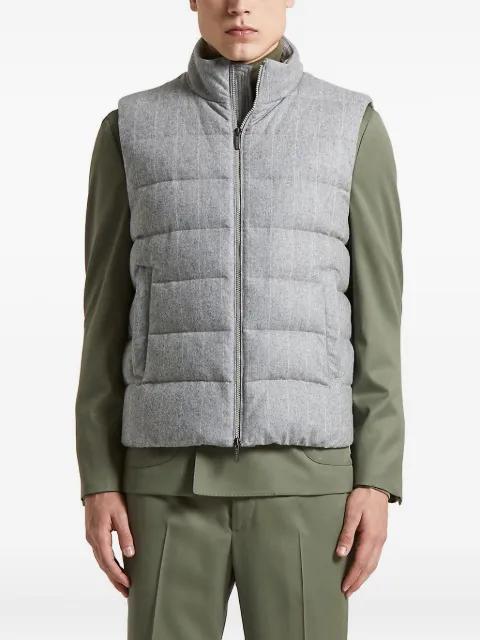 pinstripe quilted gilet by PESERICO
