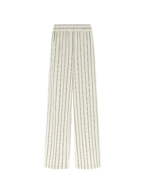 pinstriped wide leg trousers by PESERICO