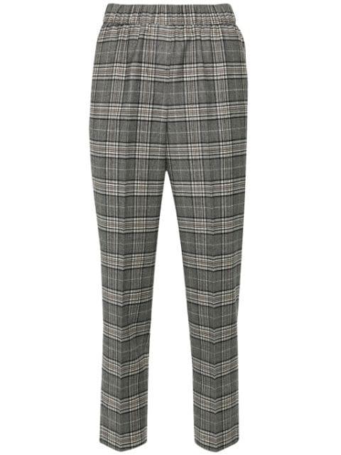 plaid-pattern trousers by PESERICO