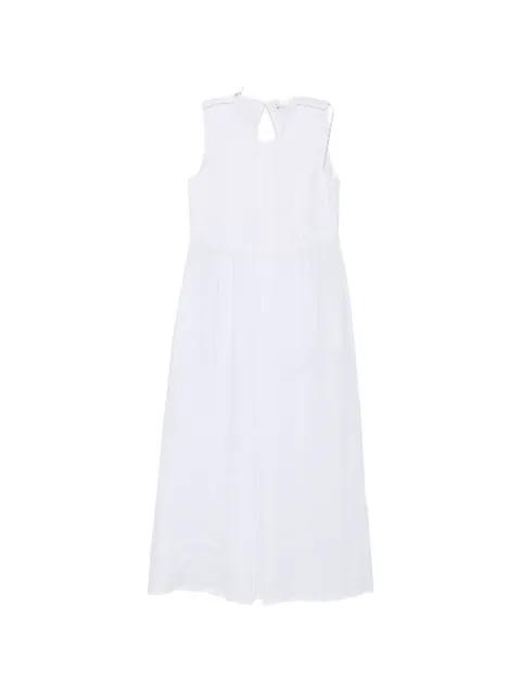 pleated-bodice sleeveless dress by PESERICO