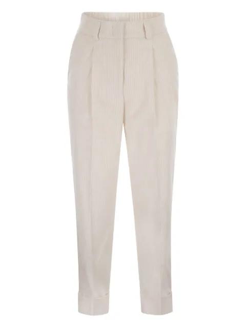 pleated cuffed-hem trousers by PESERICO
