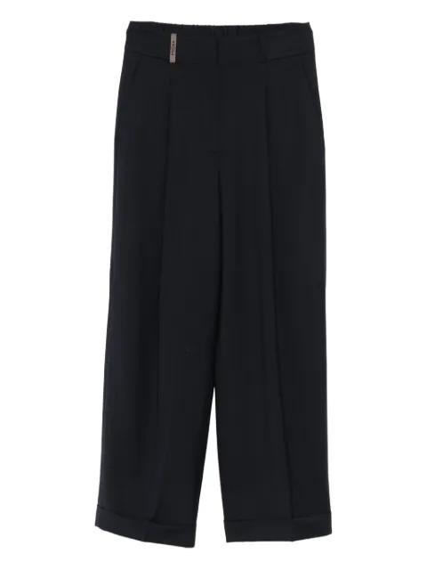 pleated cuffed trousers by PESERICO