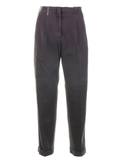 pleated-cuffed trousers by PESERICO