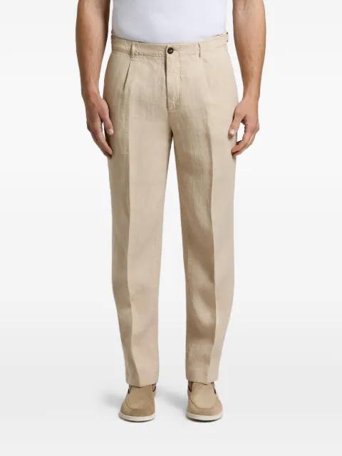 pleated-detail buckle-fastening trousers by PESERICO