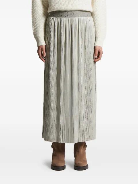 pleated logo-waistband skirt by PESERICO