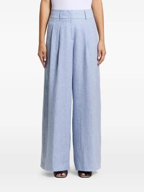 pleated palazzo pants by PESERICO