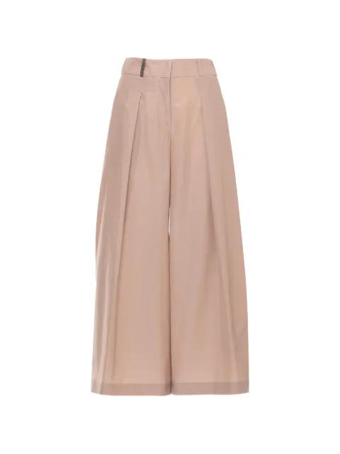 pleated palazzo pants by PESERICO