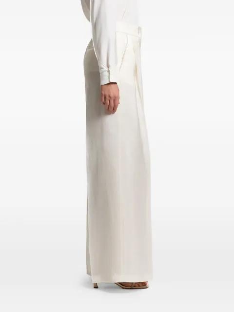 pleated satin trousers by PESERICO