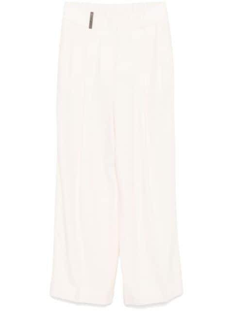 pleated straight-leg trousers by PESERICO