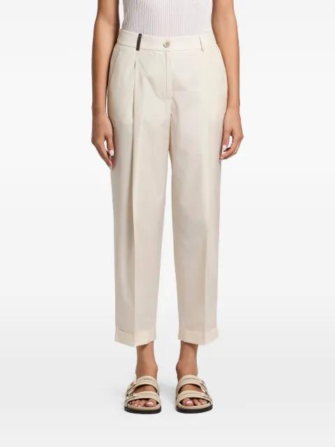 pleated turn-up trousers by PESERICO