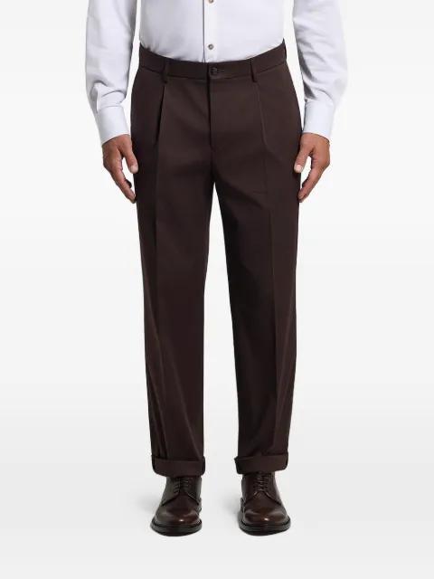 pleated turn-up trousers by PESERICO