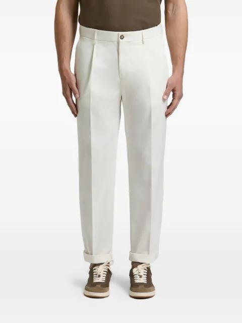 pleated turn-up trousers by PESERICO