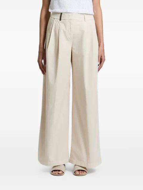 pleated wide-leg trousers by PESERICO