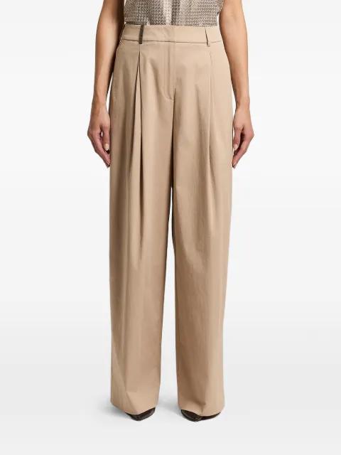 pleated wide-leg trousers by PESERICO