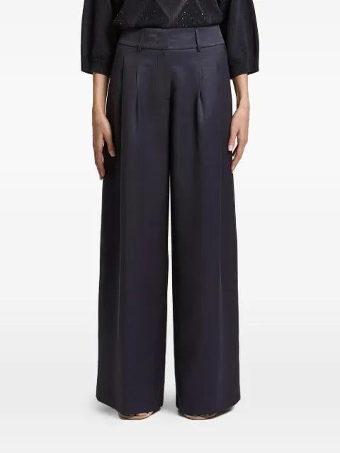 pleated wide-leg trousers by PESERICO