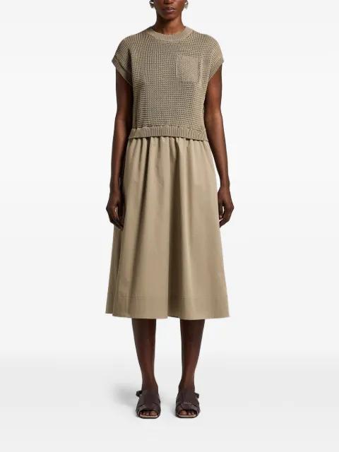 pocket cotton midi dress by PESERICO
