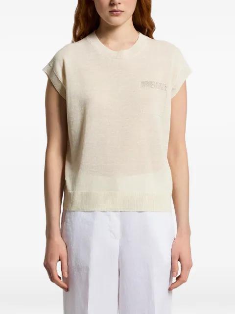 pocket knitted top by PESERICO