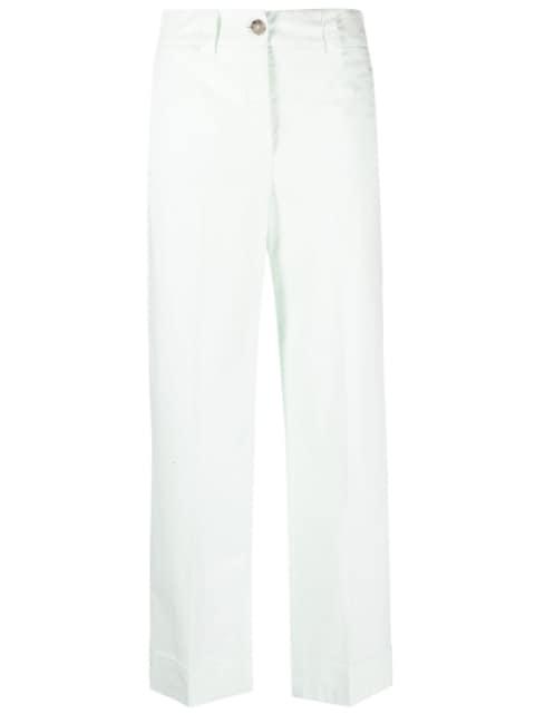pressed-crease cotton trousers by PESERICO