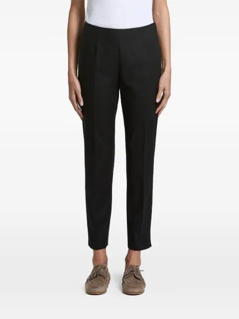 pressed-crease side-slit trousers by PESERICO