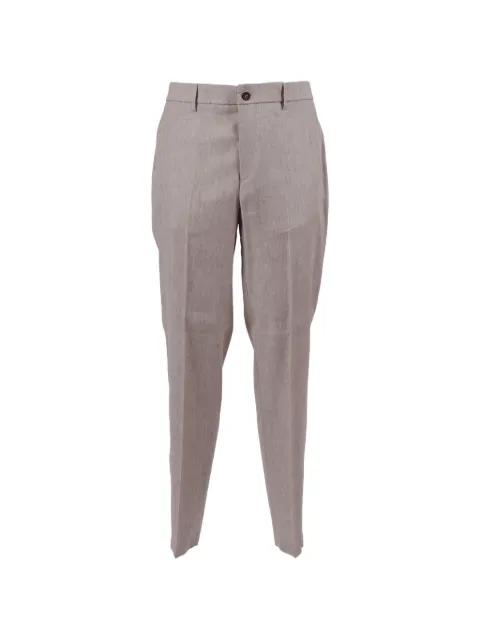 pressed-crease straight-leg trousers by PESERICO