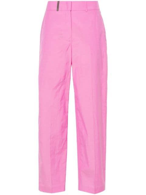pressed-crease straight trousers by PESERICO