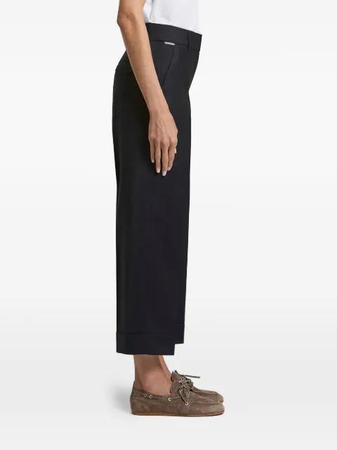 pressed-crease turn-up trousers by PESERICO
