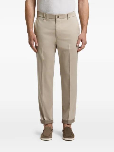pressed-crease turn-up trousers by PESERICO